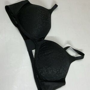 Glamorise Black Smooth Molded Full-Coverage Bra